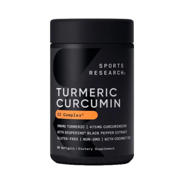 Куркумін Sports Research Turmeric Curcumin C3 Complex 500 мг, 60 капсул