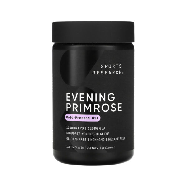 Примула вечірня Sports Research Evening Primrose Oil 1300 мг, 120 капсул