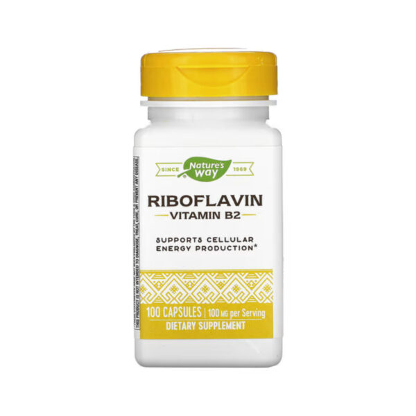 Рибофлавин вітамін B2 Nature's Way Riboflavin Vitamin B2 100 мг, 100 капсул