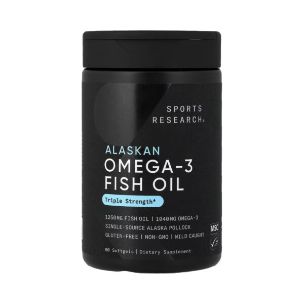 Омега 3 риб'ячий жир Sports Research Omega-3 Fish Oil потрійна сила 1250 мг, 90 капсул