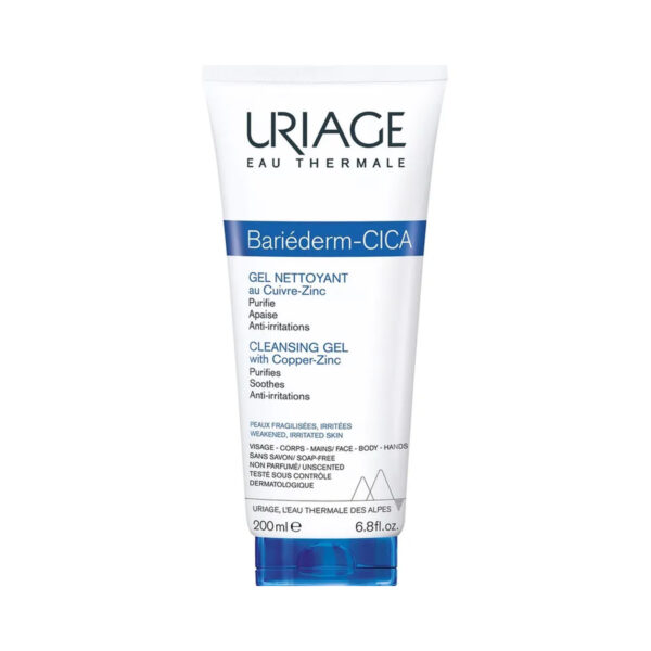 Гель Uriage Bariederm Cica очищуючий з міддю і цинком, 200 мл