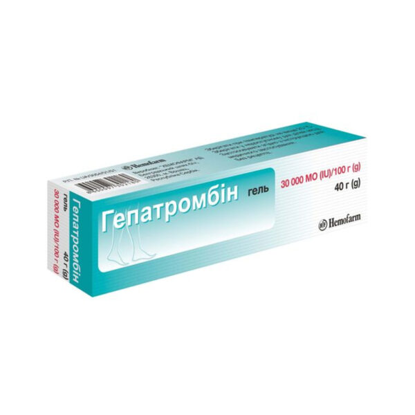 Гепатромбін гель 30000 МО/100 г по 40 г у тубах