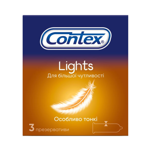 Презервативи латексні Contex Lights особливо тонкі, 3 штуки