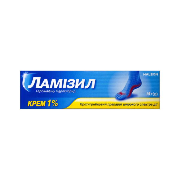 Ламізил крем 1 % по 15 г у тубах
