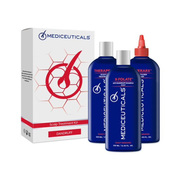 Набір Mediceuticals (Шампунь X-Folate 250ml, Кондиціонер Therapeutic 250ml, Очищуючий догляд TheraRx 250ml) від лупи