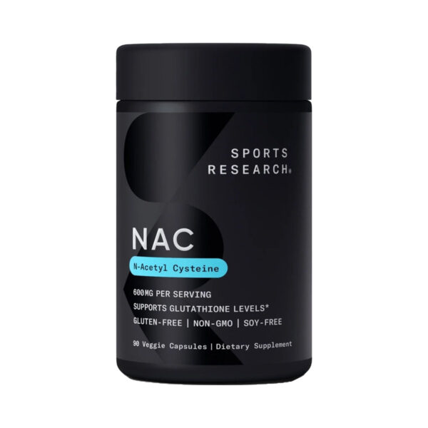 Антиоксидант Sport Research NAC - N-Acetyl-L-Cysteine 600 mg, 90 капсул