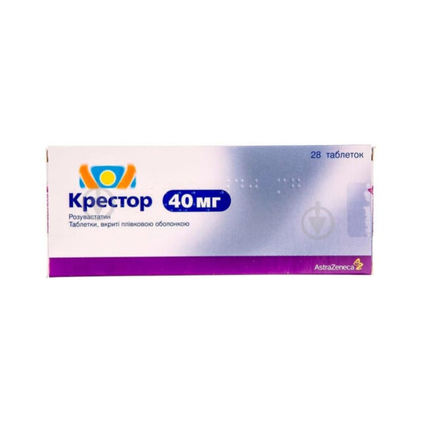 Крестор таблетки, в/плів. обол. по 40 мг №28 (7х4)