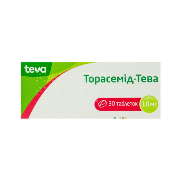 Торасемід-Тева таблетки по 10 мг №30 (10х3)