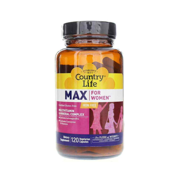 Вітамінно-мінеральний комплекс для жінок Country Life Max for Women, без заліза капсули №120