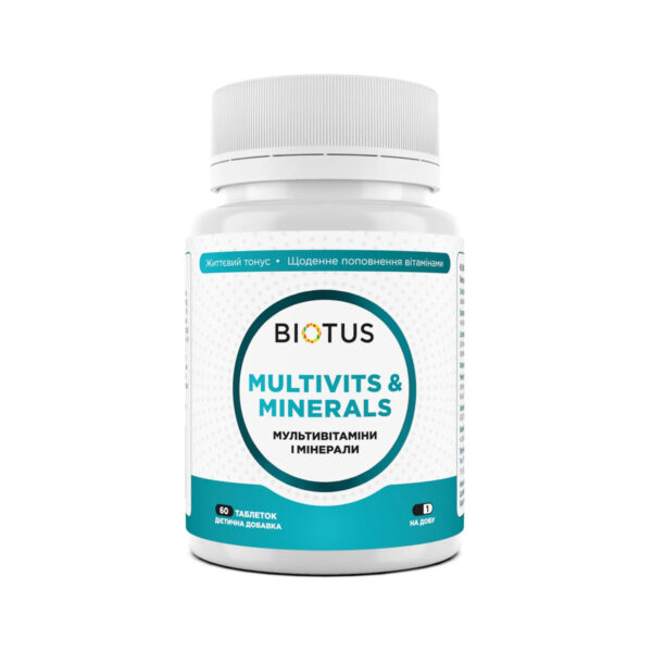 Мультивітаміни та мінерали Biotus Multivits & Minerals таблетки №60