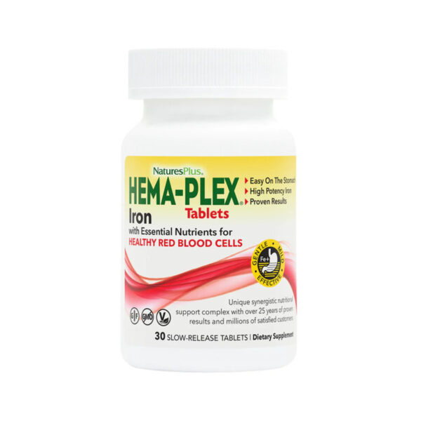 Вітамінно-мінеральний комплекс Nature's Plus Hema-Plex, 30 таблеток
