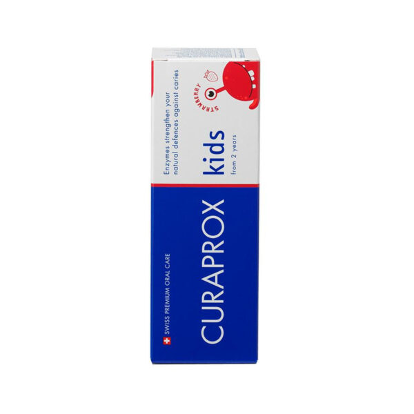 Зубна паста Curaprox Kids дитяча з фтором, з 2 років, полуниця, 60 мл