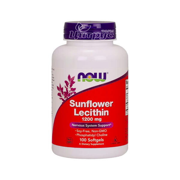 Лецитин NOW Lecithin 1200 мг м'які гелеві капсули №100