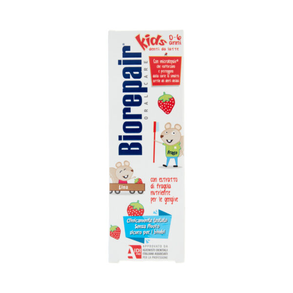 Зубна паста Biorepair Kids Milk Teeth Веселе мишеня, зі смаком полуниці, 50 мл
