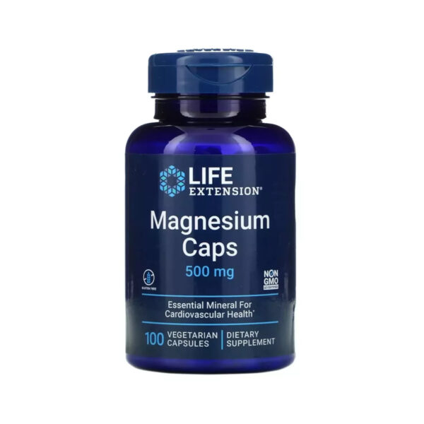 Магній Life Extension Magnesium 500 мг, 100 вегетаріанських капсул