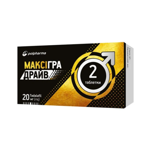 Максігра драйв таблетки, в/плів. обол. по 20 мг №2