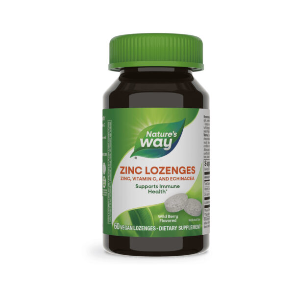 Цинку глюконат Nature's Way Zinc Lozenges ягідний смак, 60 пастилок