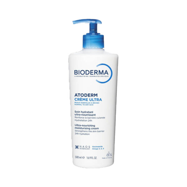 Крем для обличчя та тіла Bioderma Atoderm Ultra для нормальної та сухої чутливої шкіри, 500 мл