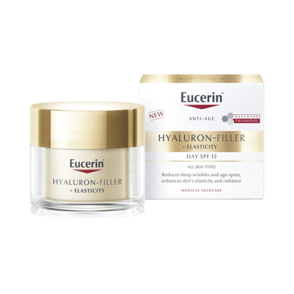 Крем для обличчя Eucerin Hyaluron Filler + Elasticity SPF15 денний антивіковий для підвищення пружності шкіри (69675), 50мл