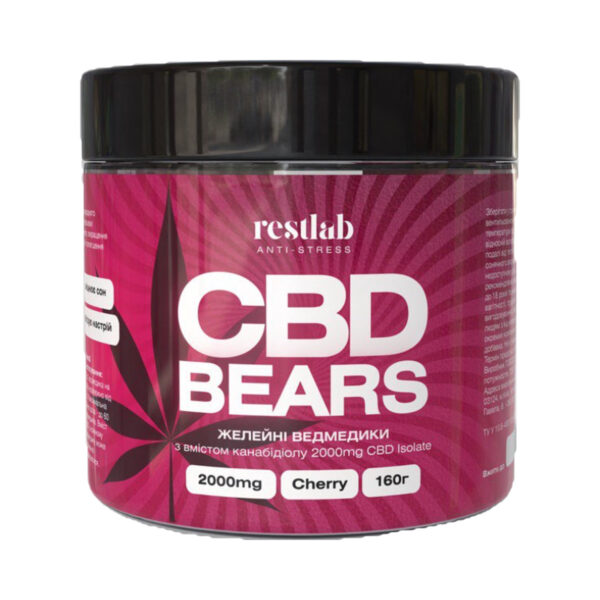 Желейні ведмедики CBD Restlab з канабідіолом вишня, 160 г