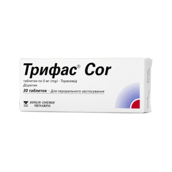 Трифас COR таблетки по 5 мг №30 (10х3)