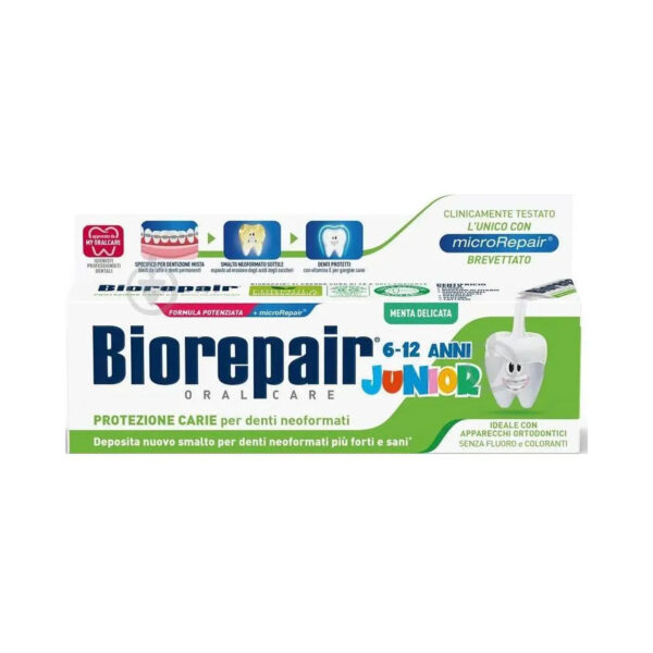 Зубна паста Biorepair Junior, 6-12 років, 75 мл