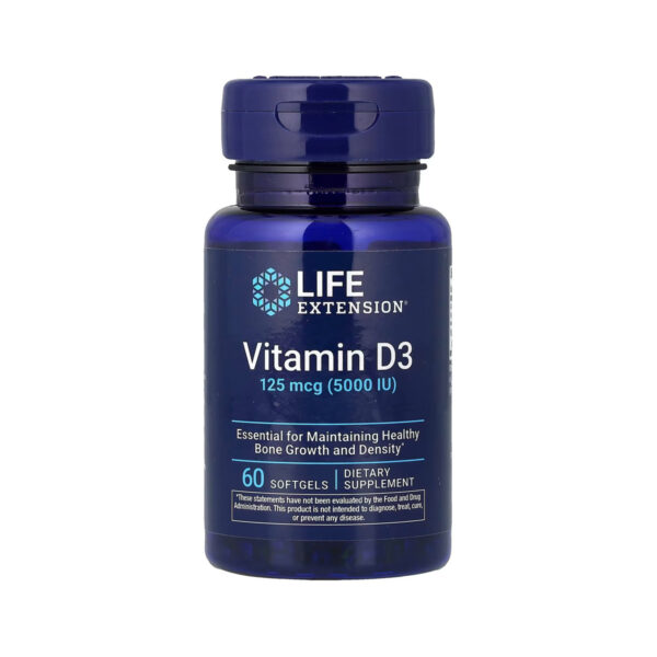 Вітамін Д3 Life Extension Vitamin D3 5000 МО капсули по 125 мкг №60