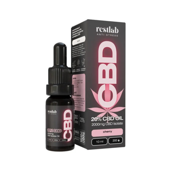 Олія CBD 20% Restlab зі смаком вишні краплі, 10 мл