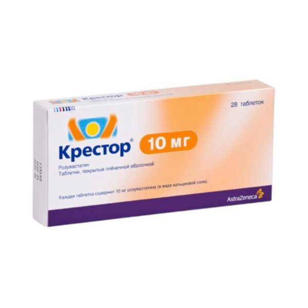 Крестор таблетки, в/плів. обол. по 10 мг №28 (14х2)