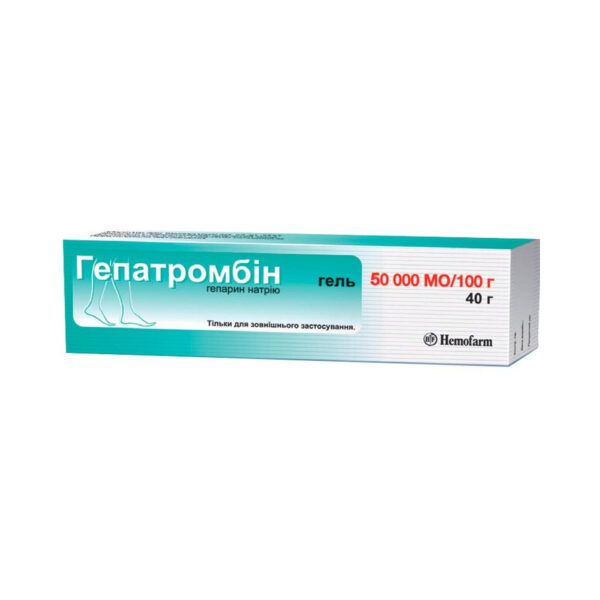 Гепатромбін гель 50000 МО/100 г по 40 г у тубах