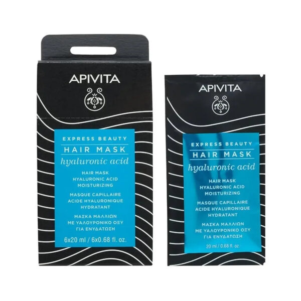 Маска для волосся Apivita Express Beauty Зволоження з гіалуроновою кислотою, 20 мл