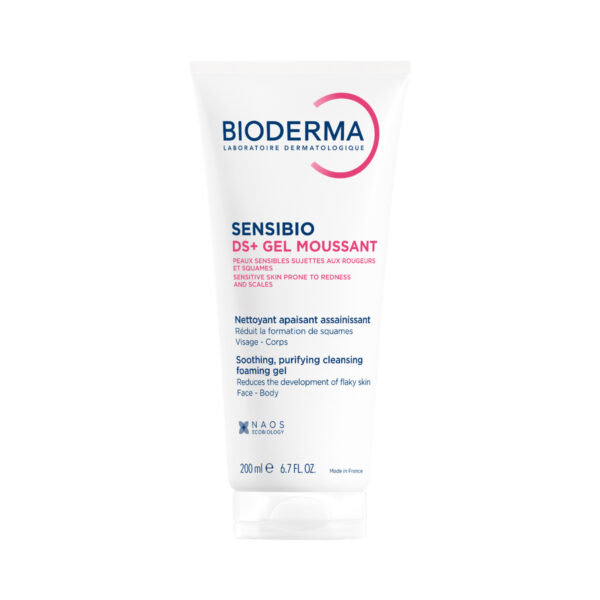 Гель Bioderma Sensibio DS+ очищуючий для обличчя та тіла, для чутливої шкіри, 200 мл