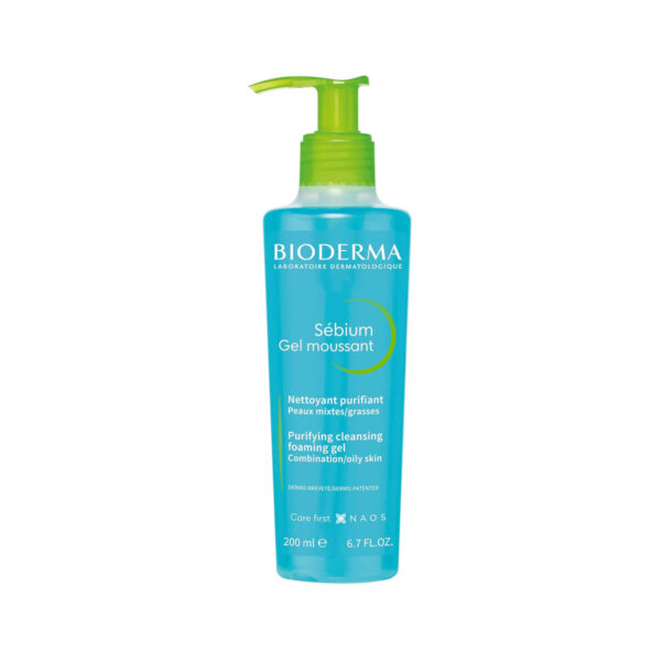 Гель Bioderma Sebium очищуючий для обличчя, для жирної та комбінованої шкіри, 200 мл