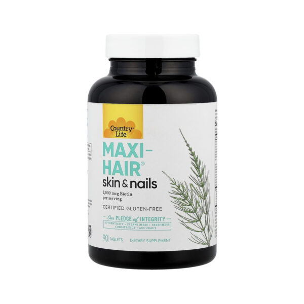 Вітаміни для волосся, шкіри та нігтів Country Life Maxi Hair skin & nails, 90 таблеток