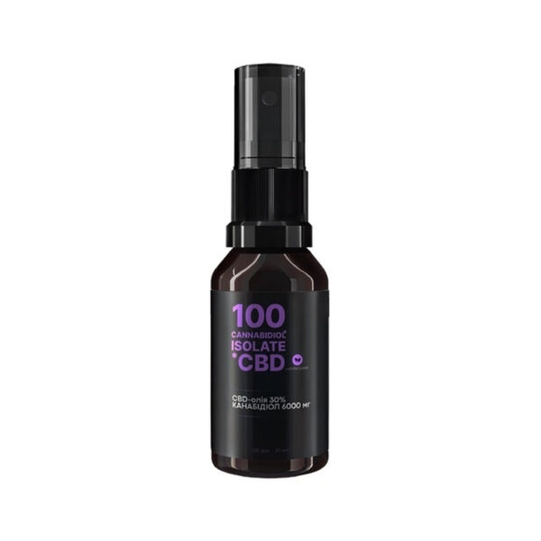 CBD isolate-олія 30%, 6000 мг, 120 доз, 20 мл, натуральний