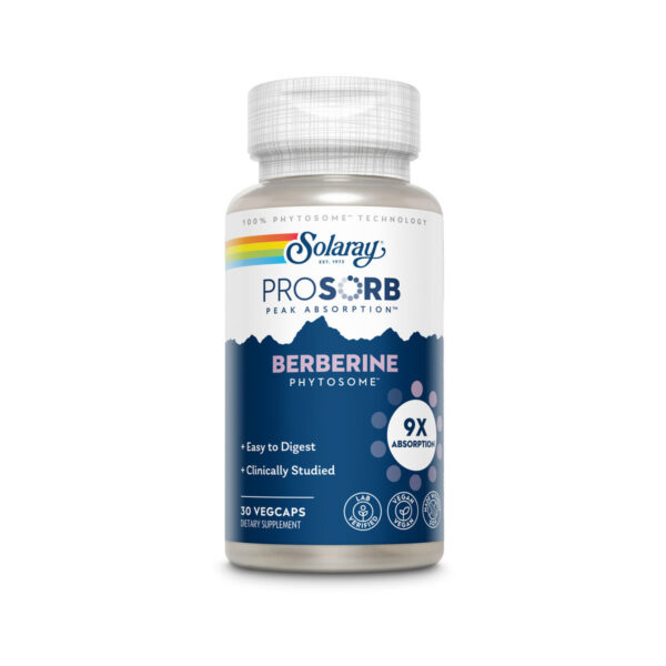 Берберин Solaray Prossorb Berberine 9x 30 веганських капсул