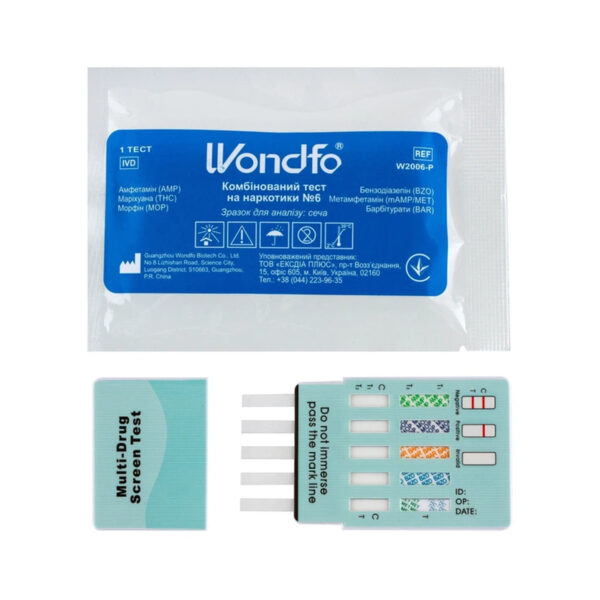 Тест Wondfo W2006-C для визначення 6 видів наркотиків, 1 штука