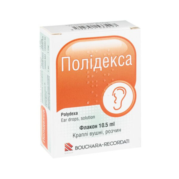 Полідекса краплі вуш., р-н по 10.5 мл у флак.