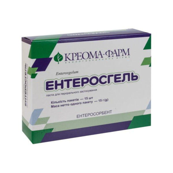 Ентеросгель паста д/перор. заст. 70 г/100 г по 15 г №15 у пак.