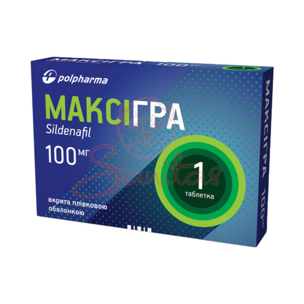 Максігра таблетки, в/плів. обол. по 100 мг №1