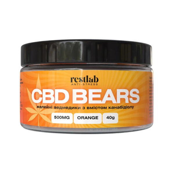 Желейні ведмедики CBD Restlab з канабідіолом апельсин, 40 г