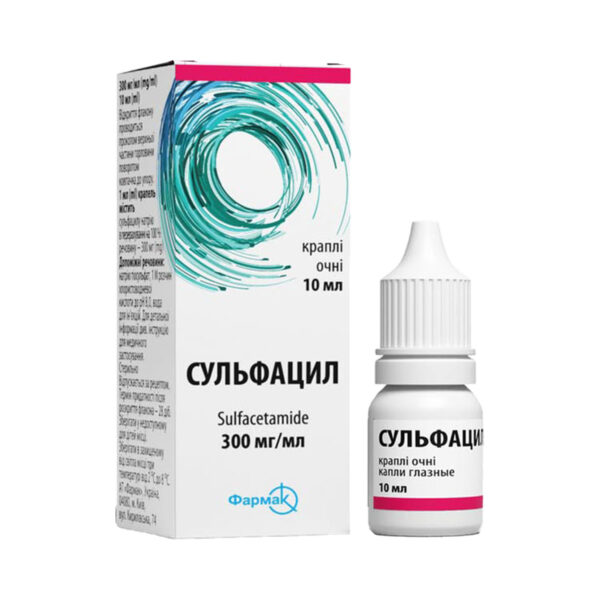 Сульфацил краплі оч. 300 мг/мл по 10 мл у флак.