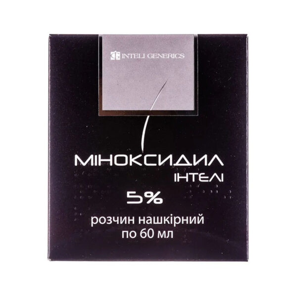 Міноксидил інтелі розчин н/ш 5 % по 60 мл у флак.