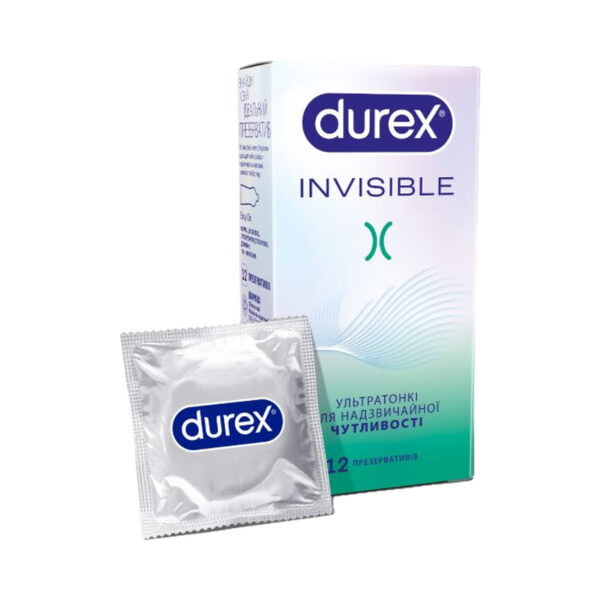 Презервативи латексні Durex Invisible ультратонкі, 12 штук