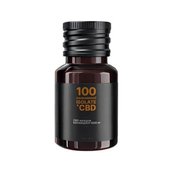 CBD isolate капсули 1500 мг, 30 капсул по 50 мг