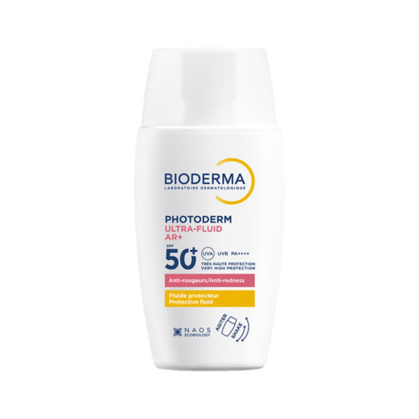 Флюїд сонцезахисний Bioderma Photoderm Ultra-Fluid AR+ SPF50+ для чутливої шкіри з розацеа, 40 мл