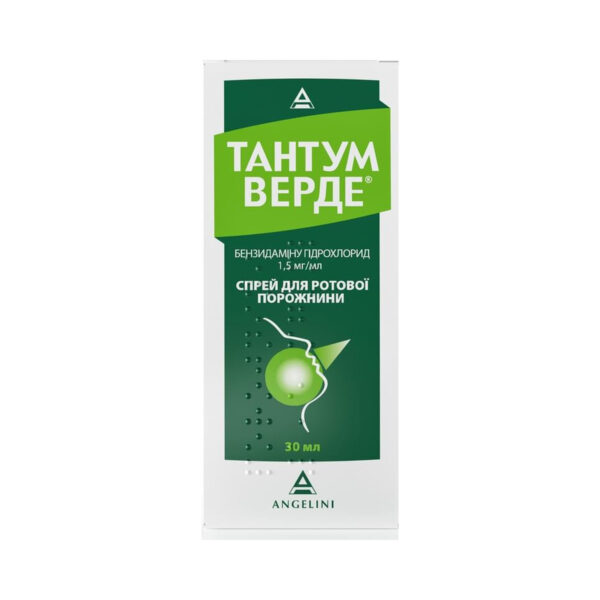 Тантум верде спрей д/рот. порож. 1.5 мг/мл по 30 мл у флак.