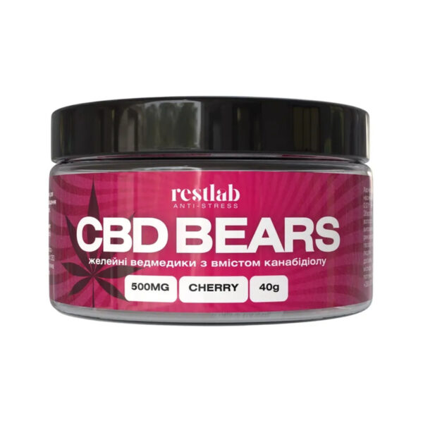 Желейні ведмедики CBD Restlab з канабідіолом вишня, 40 г
