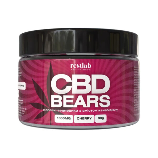 Желейні ведмедики CBD Restlab з канабідіолом вишня, 80 г