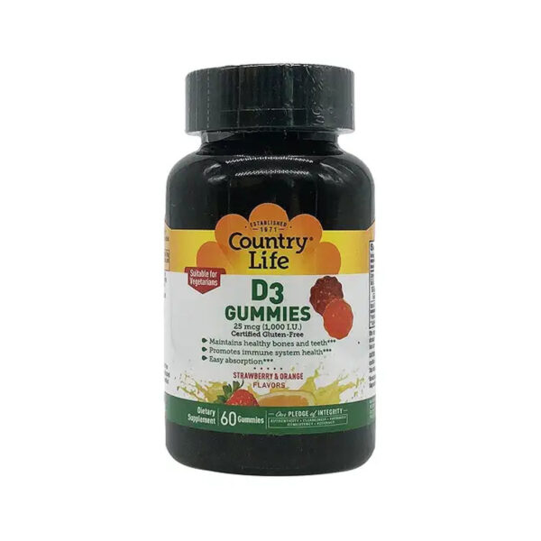 Вітамін Д3 Country Life Vitamin D3 1000 МО, 60 жувальних пастилок